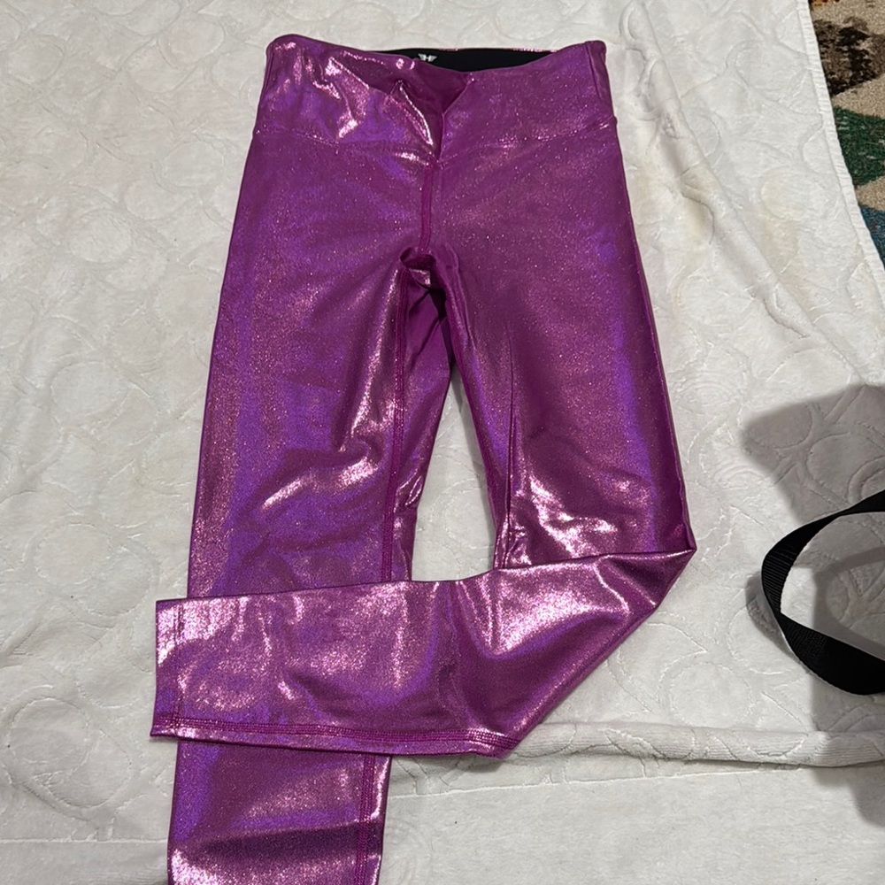 Heroine Sport Pink Metallic Leggings